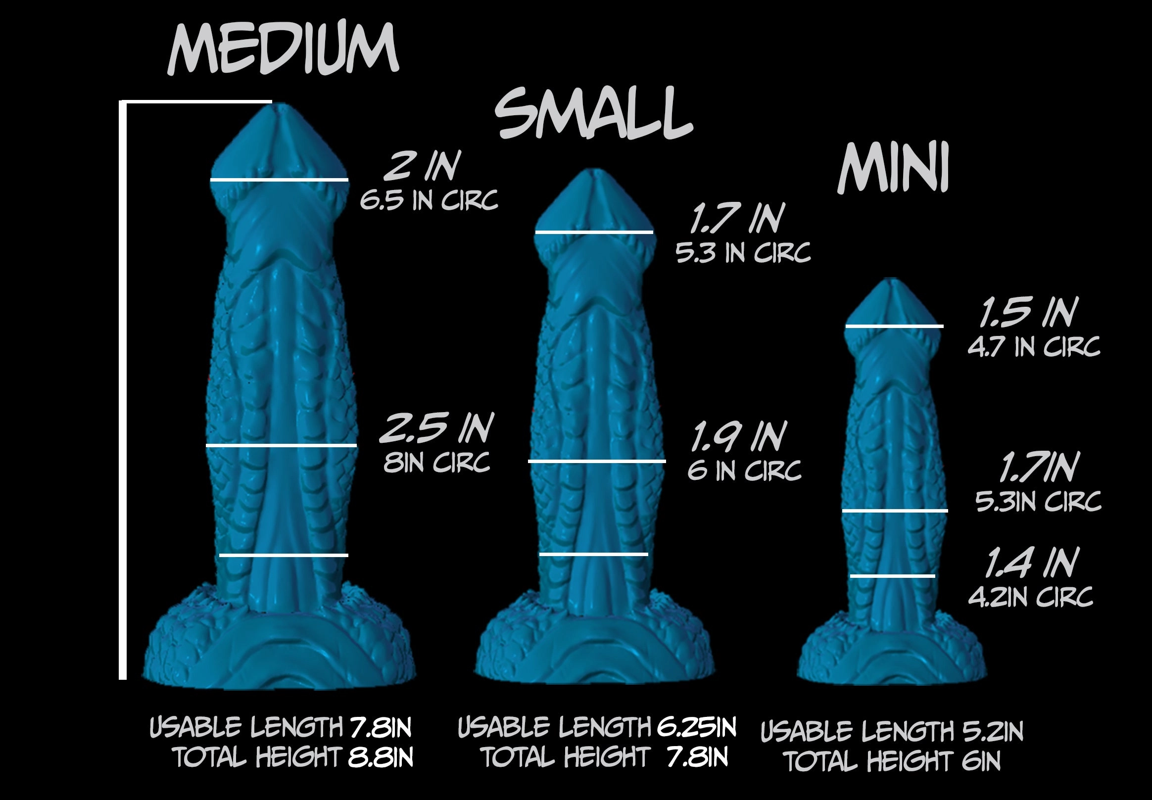 Small Tallfang - GITD Medium silicone - TF-223