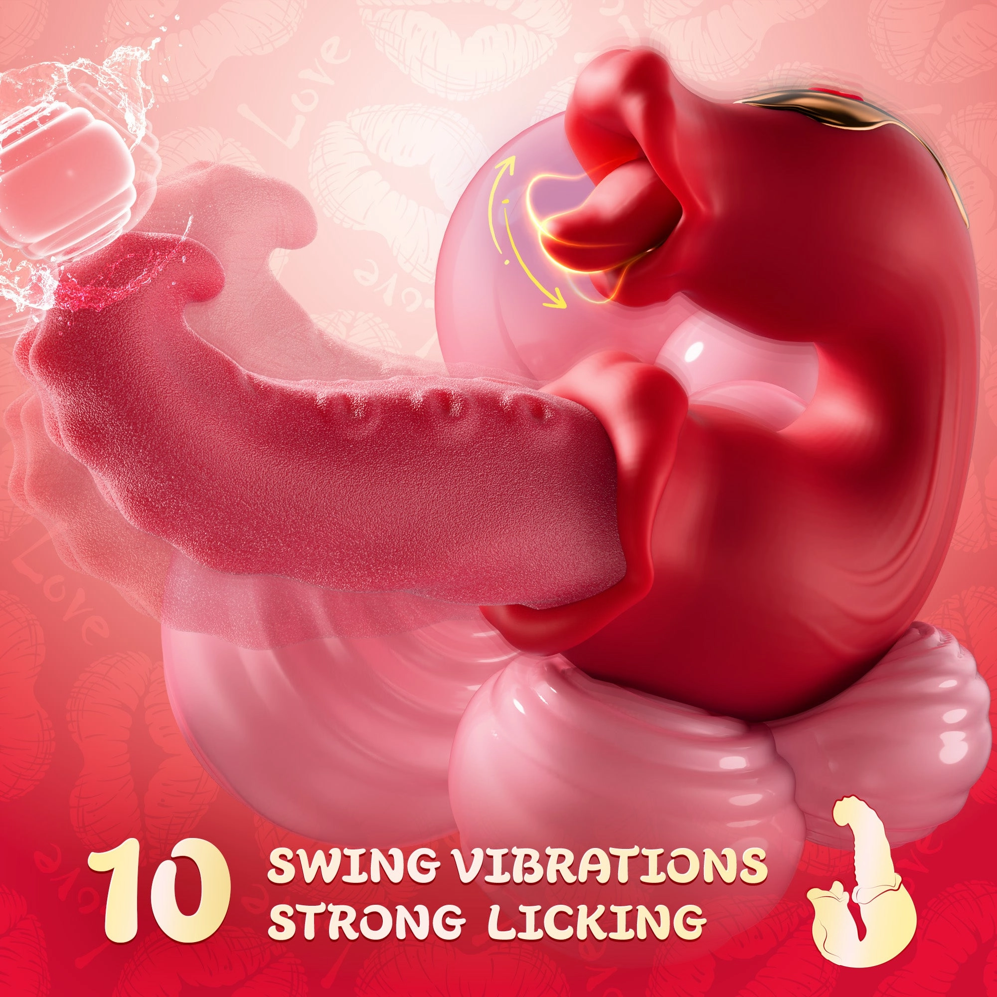 Thrusting Vibrators Dildo Rose Sex Toy