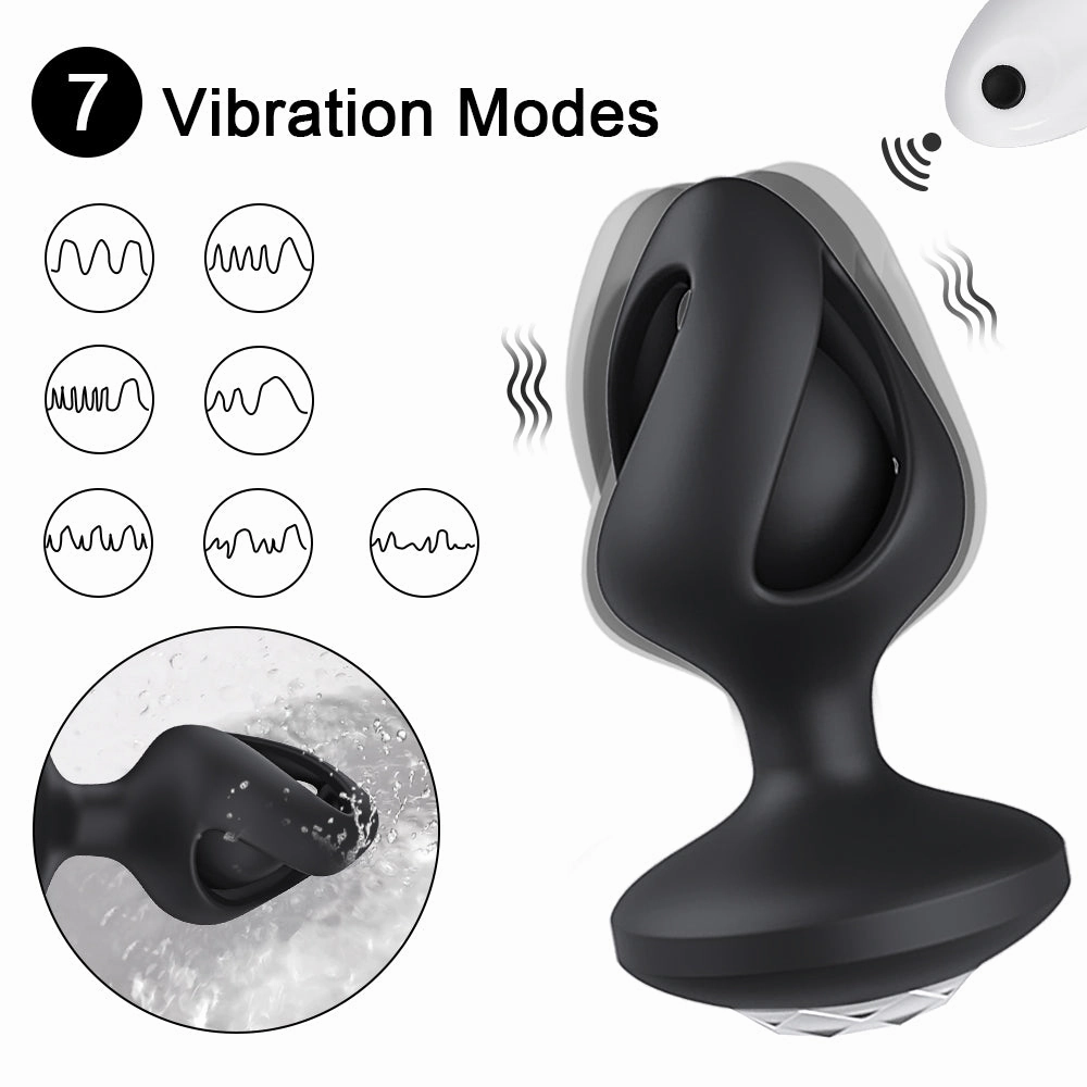 Vibrating Hollow Butt Plug with Remote Control - A3