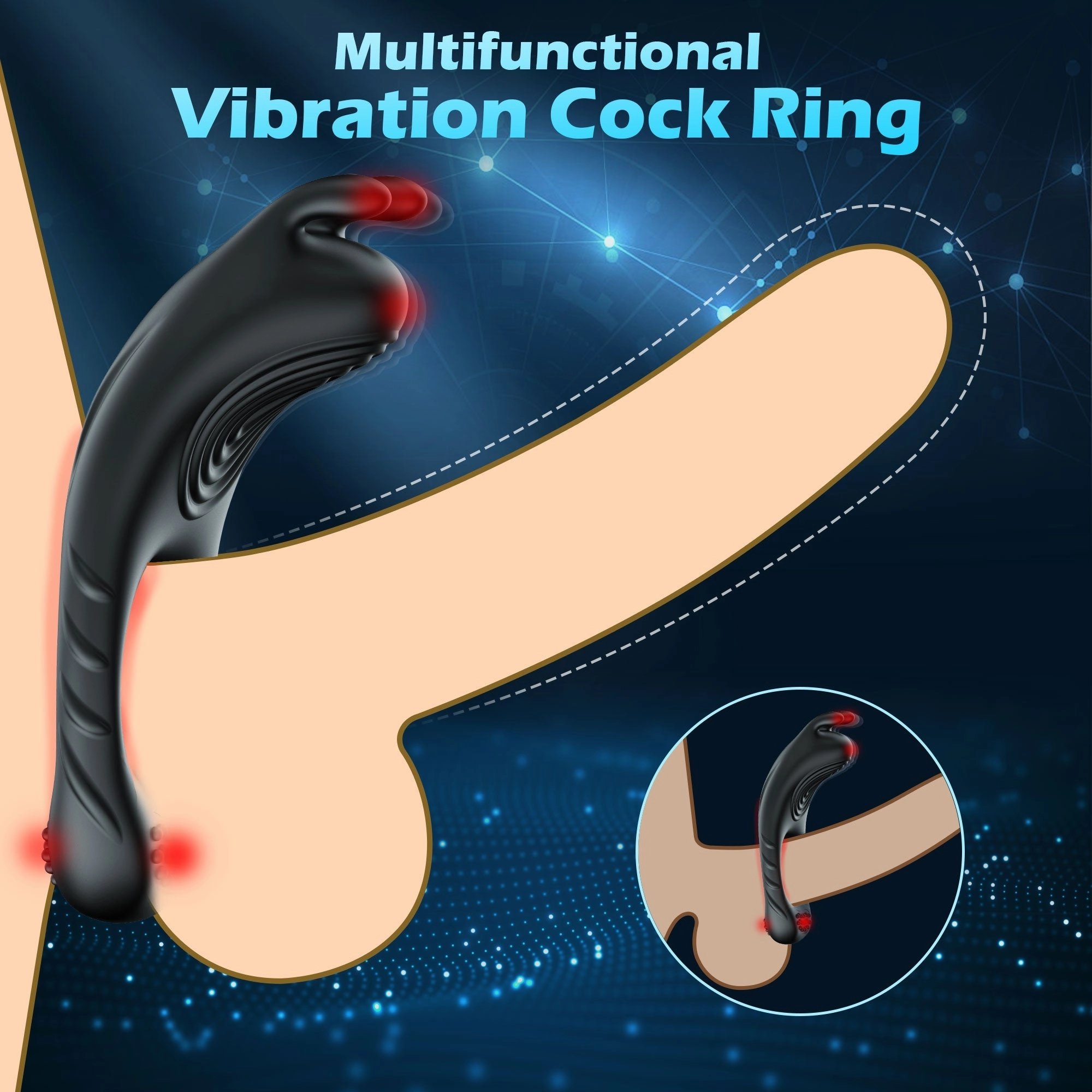 Vibrating Penis Ring Sex Toys for Couples