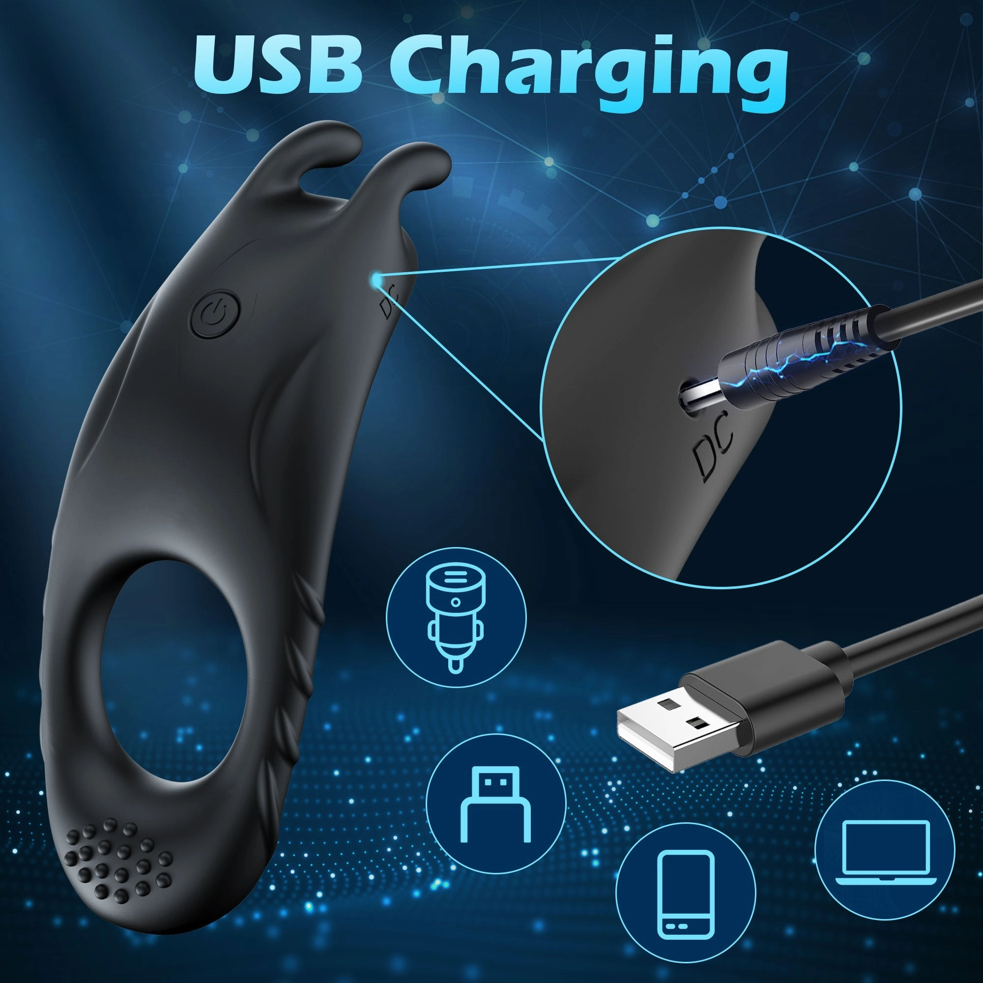 Vibrating Penis Ring Sex Toys for Couples