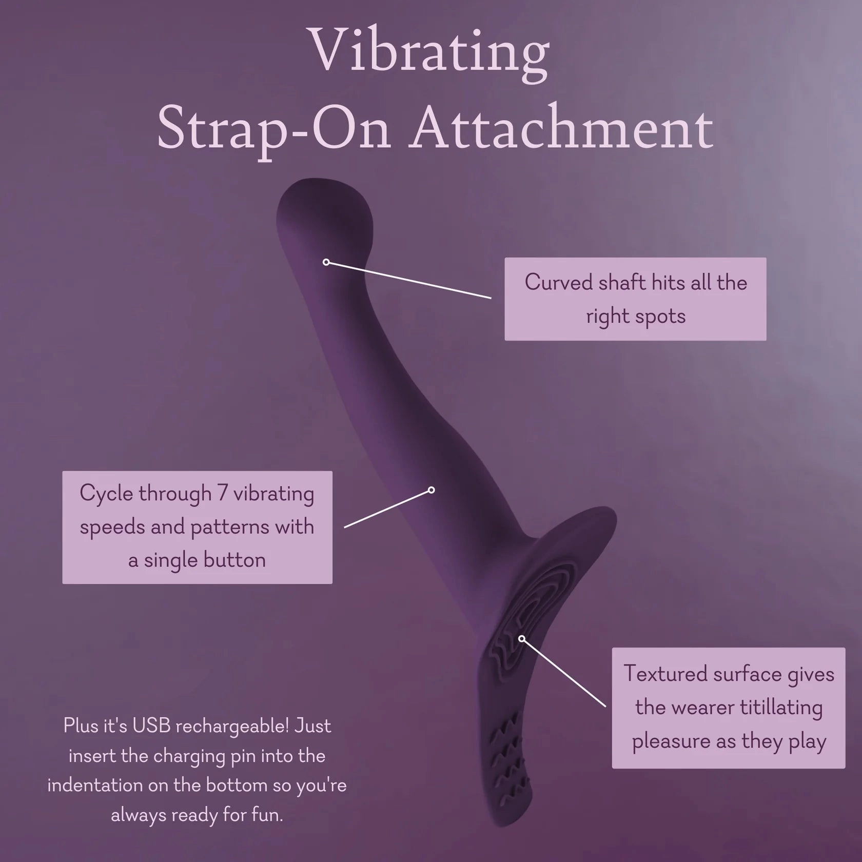 Vibrating Strap-on Attachment - IN STOCK - 4 LEFT! - Pure Romance