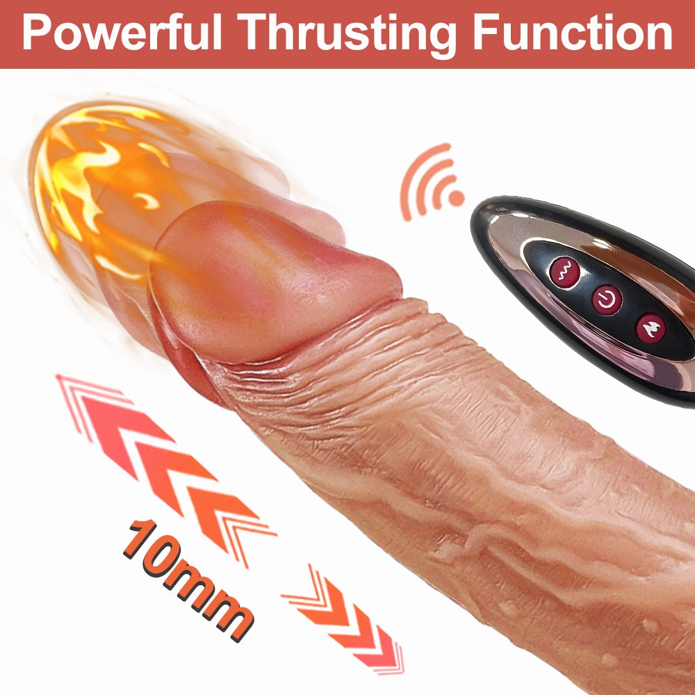 Wagon-Telescoping Swinging Lifelike Dildo Vibrator With Remote Control