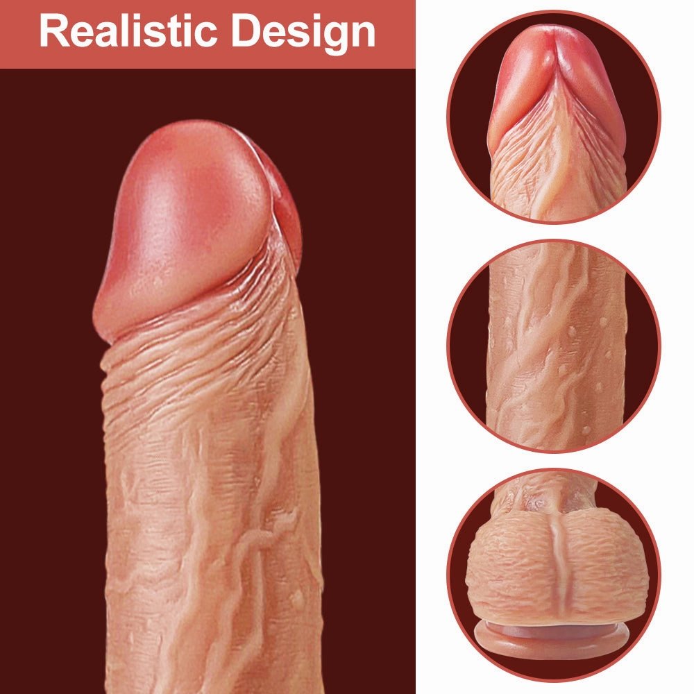 Wagon-Telescoping Swinging Lifelike Dildo Vibrator With Remote Control