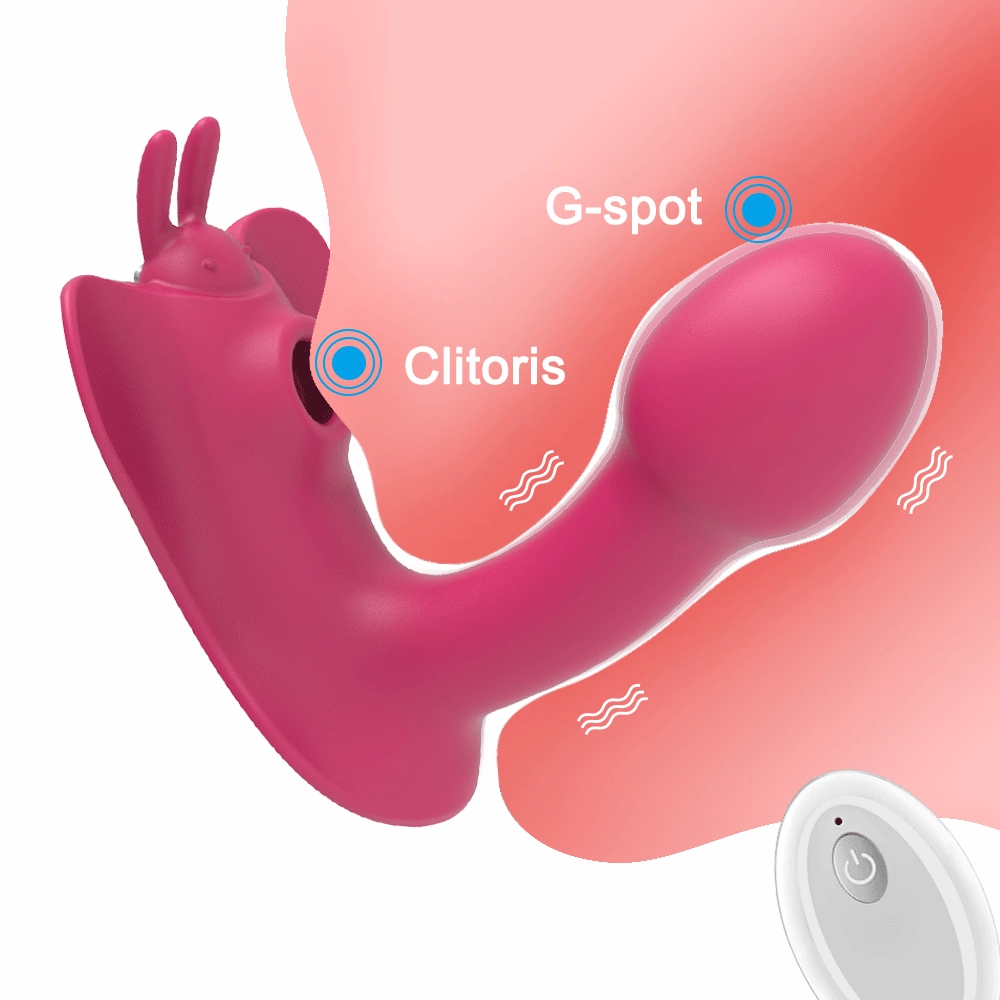 Wearable Butterfly Vibrator with Clit Sucker with Remote Control - W10