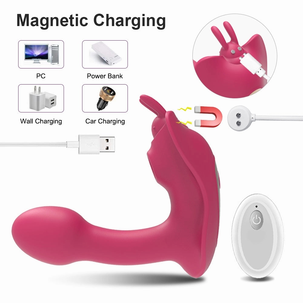 Wearable Butterfly Vibrator with Clit Sucker with Remote Control - W10