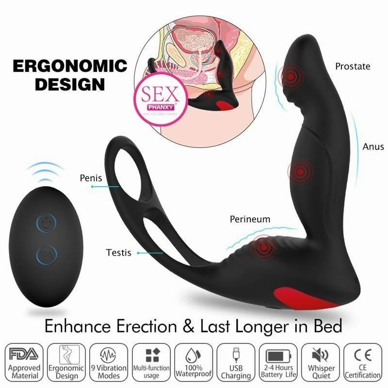 Wearable Male Anal Remote Vibrator