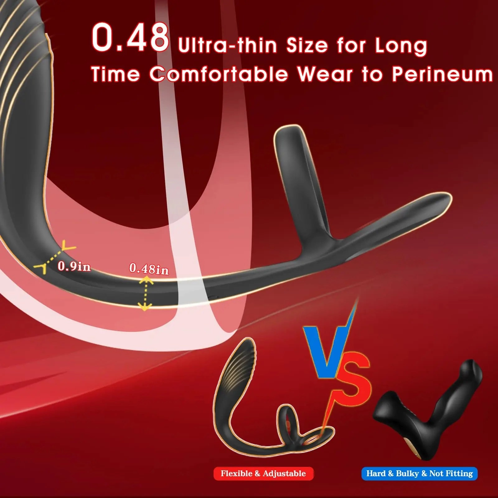 Wearable Taint Stimulator & Prostate Vibrator with Cock Ring