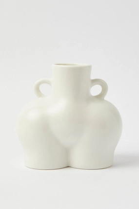 White Ceramic Booty Vase