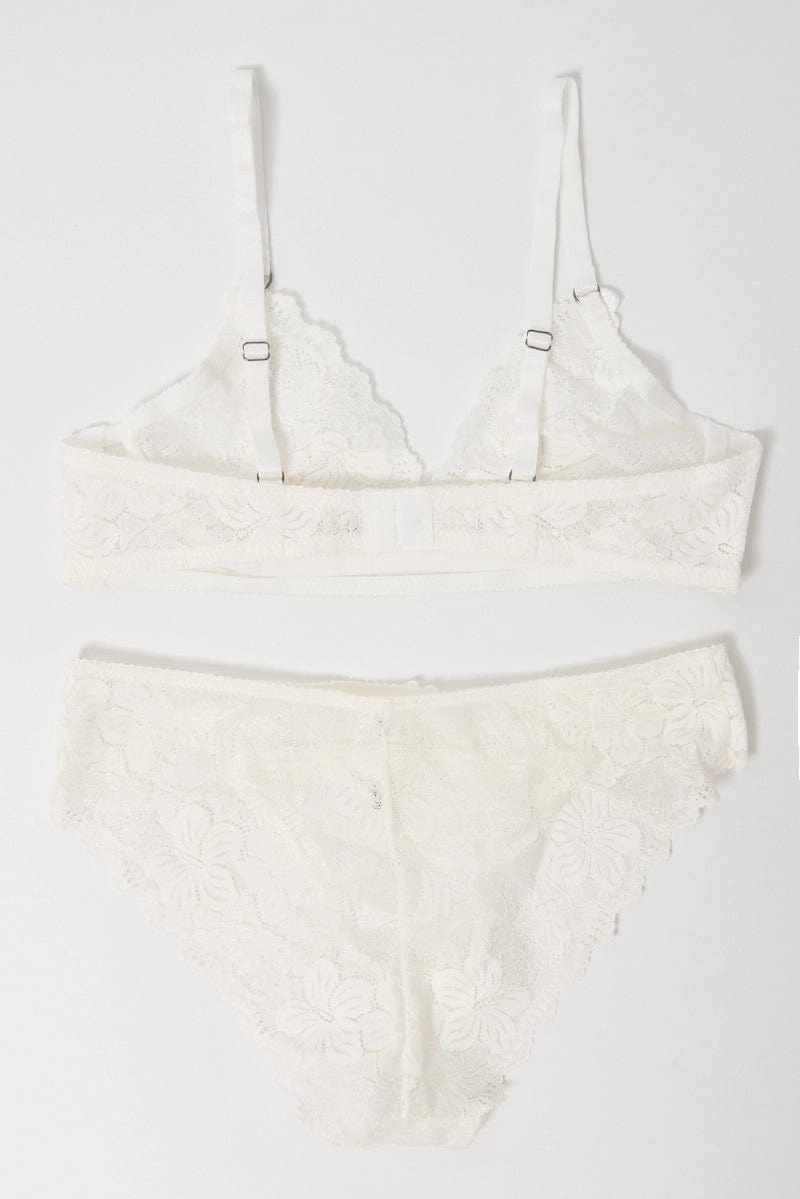 White Lace Lingerie Set