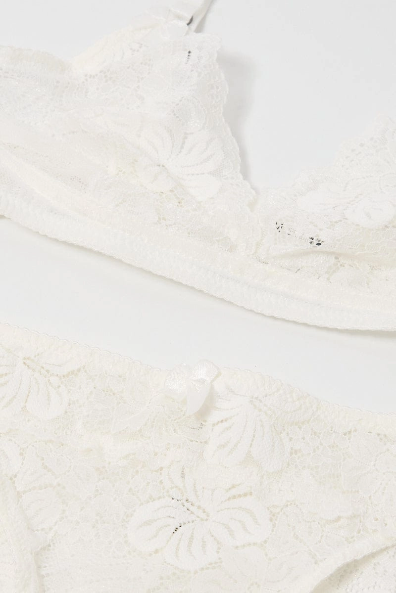 White Lace Lingerie Set