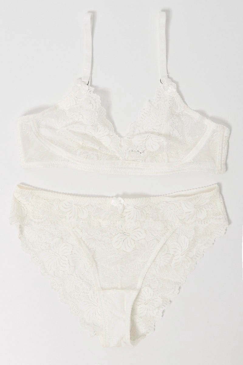 White Lace Lingerie Set